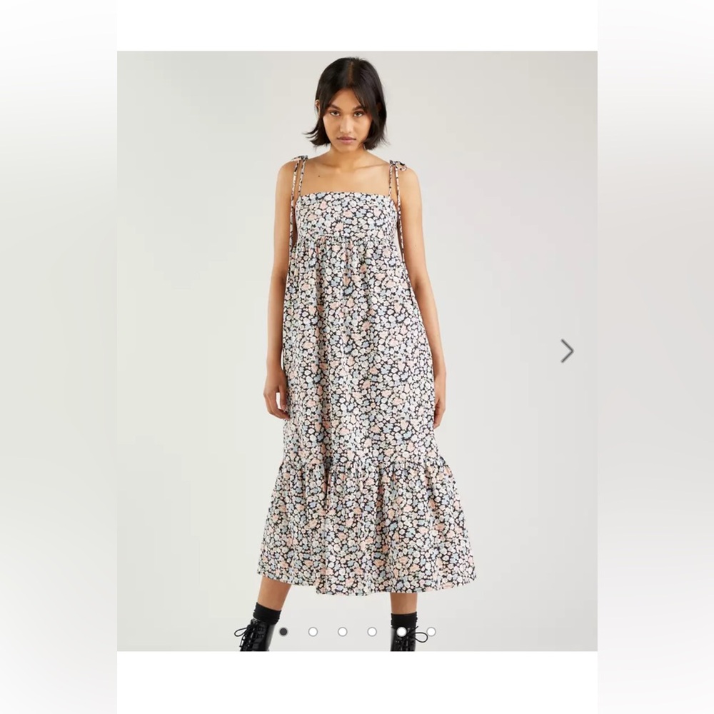 LEVI'S Rowen Cotton Floral Print Midi Dress Size S